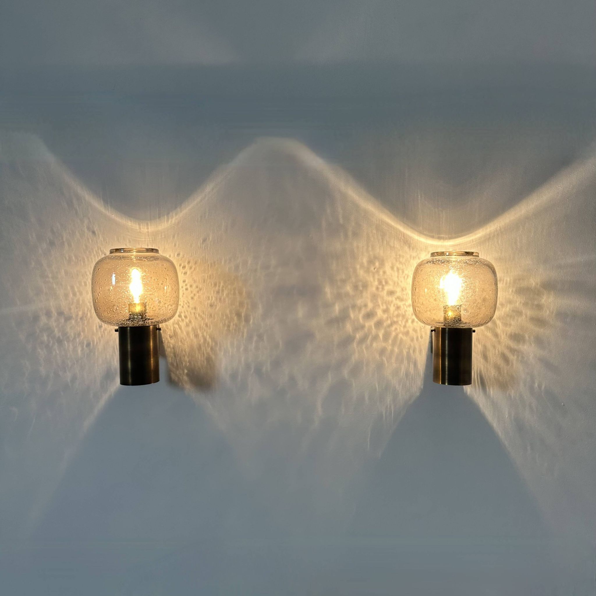 Limburg Glashutte wall lamps , 1970s