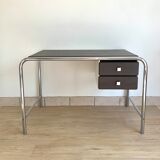Modernist office 1970 chrome metal and skai