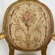 Louis XVI style gilded wood armchair, late 19th or early 20th century