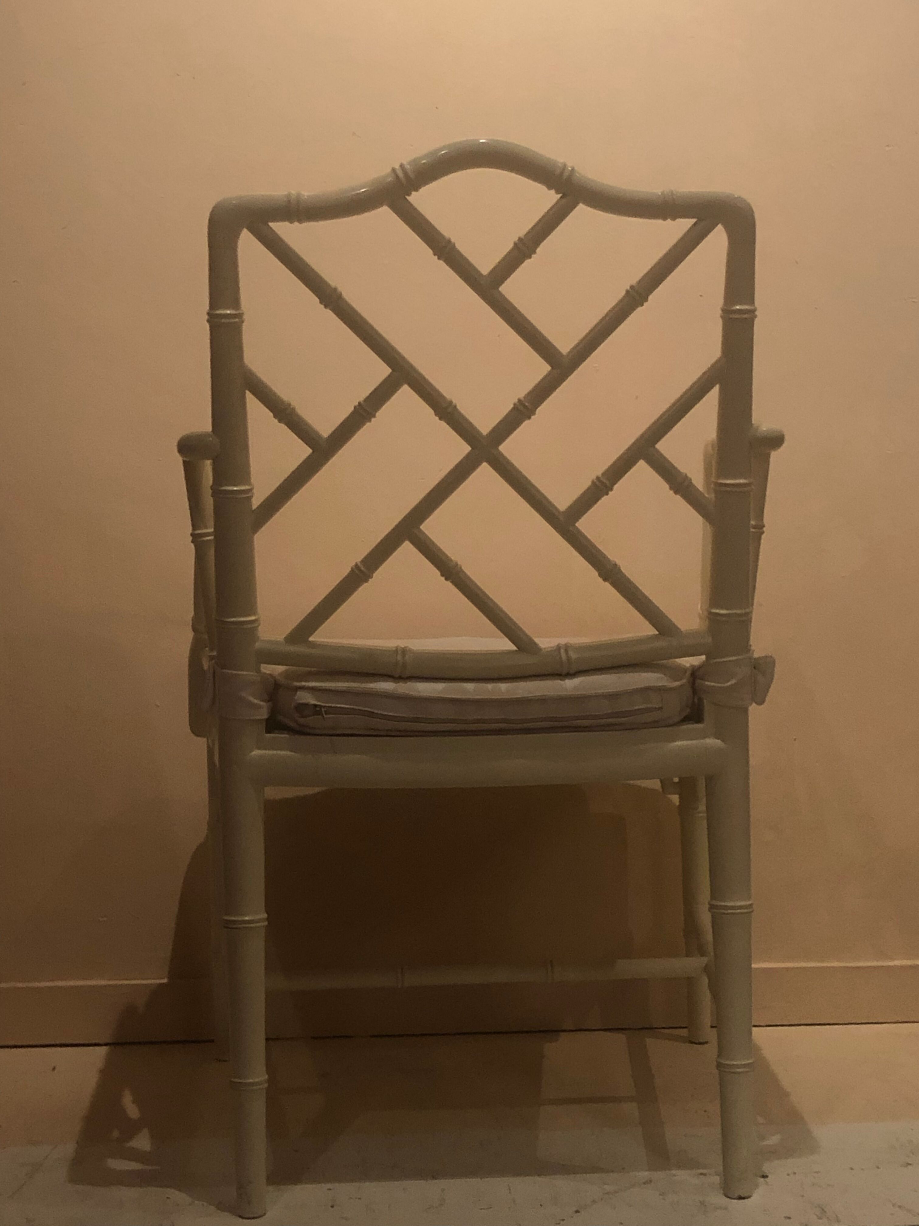Faux bamboo armchair