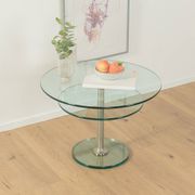 Table d'appoint en verre des années 1980, Peter Draenert