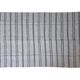Handwoven vintage geometrical rug, grey background