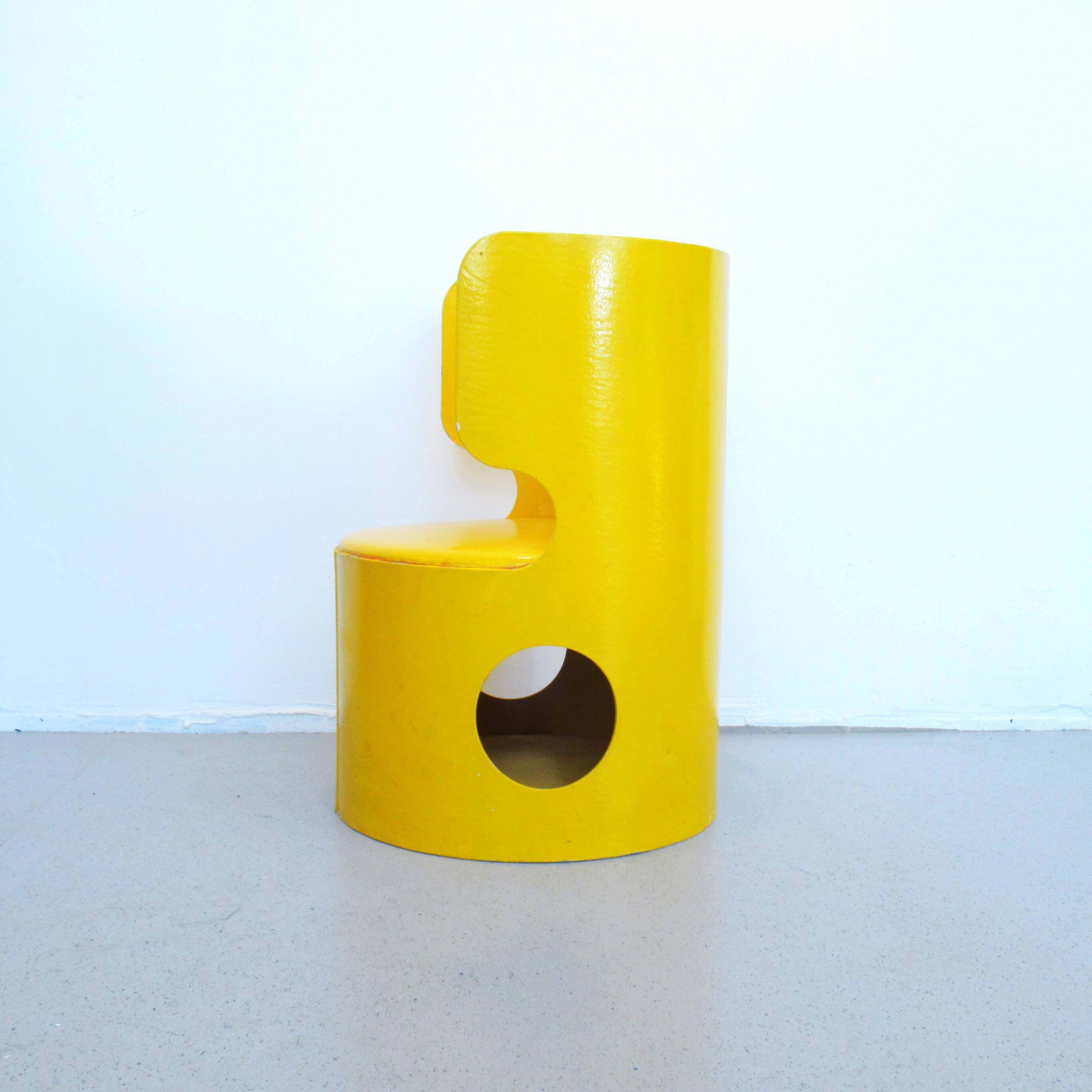 Yellow elephant child's armchair by Jean-Louis Avril, 1960s