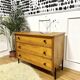 Vintage chest of drawers feet black metal