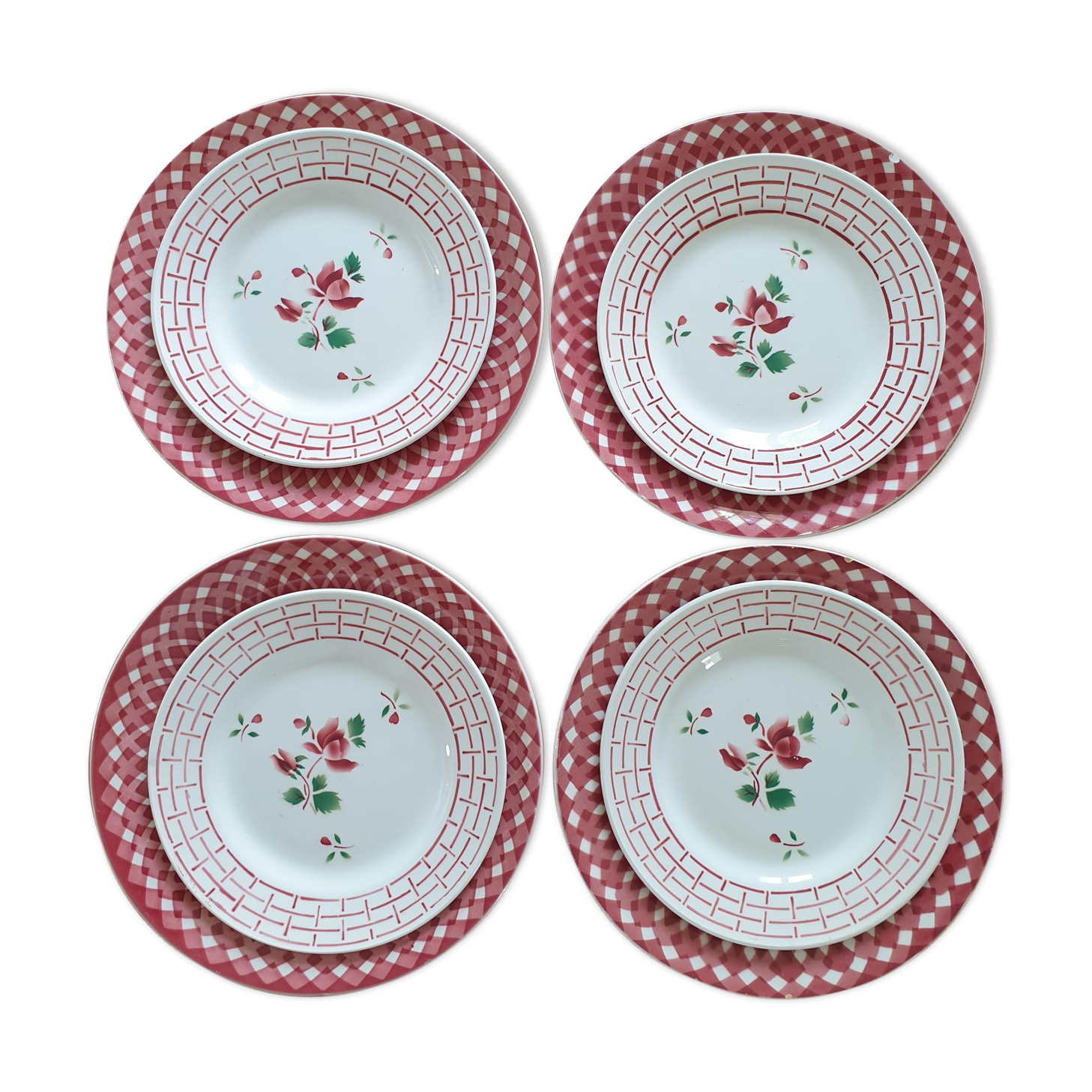 Digoin sarreguemines flat plate composition