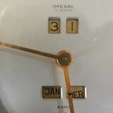 Pendulette de bureau 8 jours /laiton massif /vintage IMEXAL