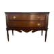 Vintage chest of drawers in solid cherry wood, 2 large drawers, Louis XVI style.