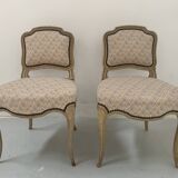 Paire de chauffeuses de style Louis XV, XXème siècle