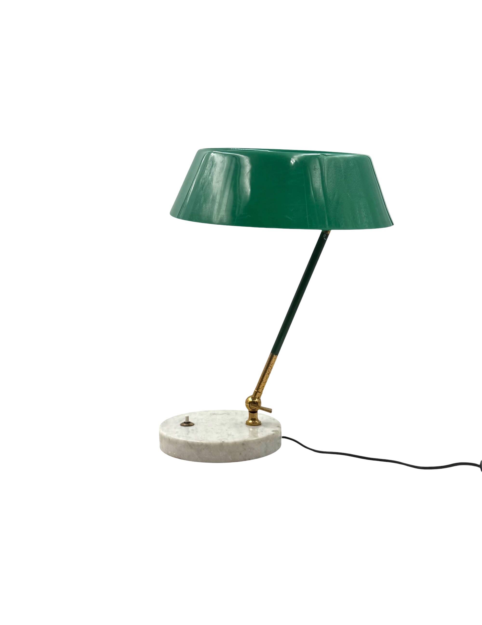 Mid-century green table lamp, Stilux Milano Italy, 1960s