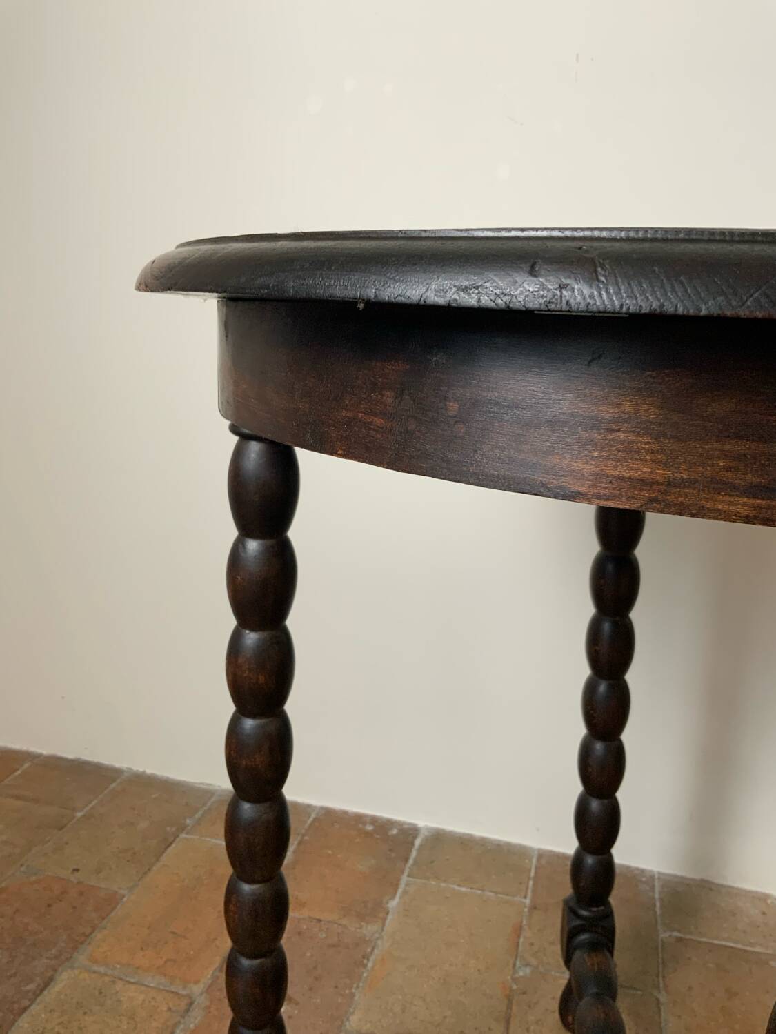 Turned wooden table