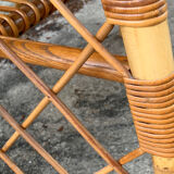 Rattan desk and chair 1960