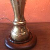 Lamp year 1960 wicker brass
