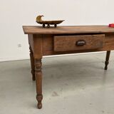 Pine farmhouse work table, from the 50s completely restored