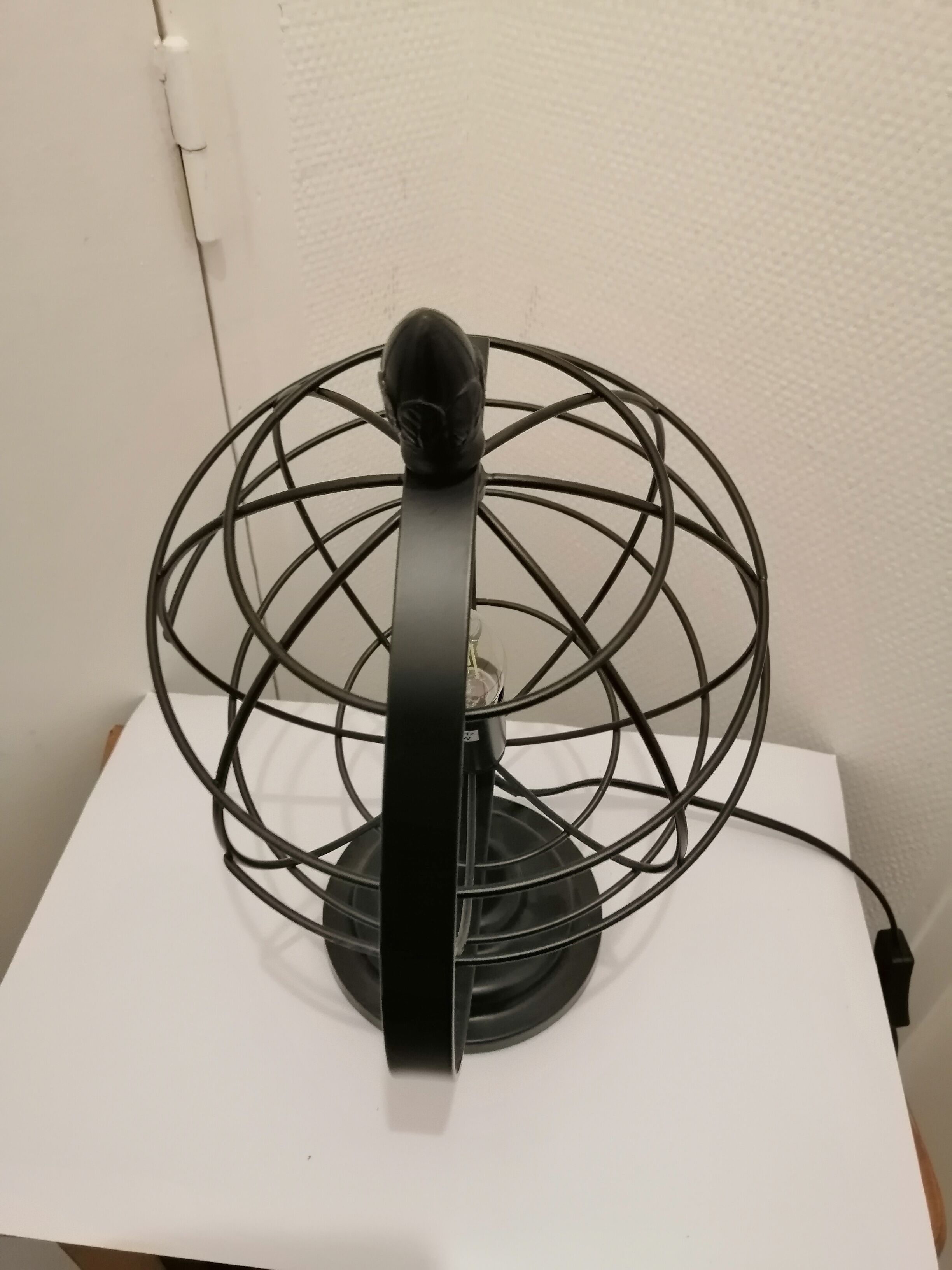 Cage globe lamp