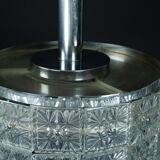 Vintage Kinkeldey Crystal Glass and chrome Chandelier. Germany 1960s