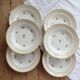 6 vintage Céranord "Cheverny" porcelain deep plates - Floral pattern