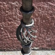 Candle holder or wrought iron candlestick (Height 41 cm)
