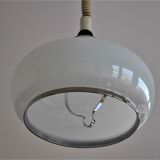 White opaline hanging lamp from the 1960s