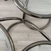 Morex coffee table attributed to Milo Baughman, 1970s, 3 trays.