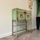Storage cabinet in water green metal
