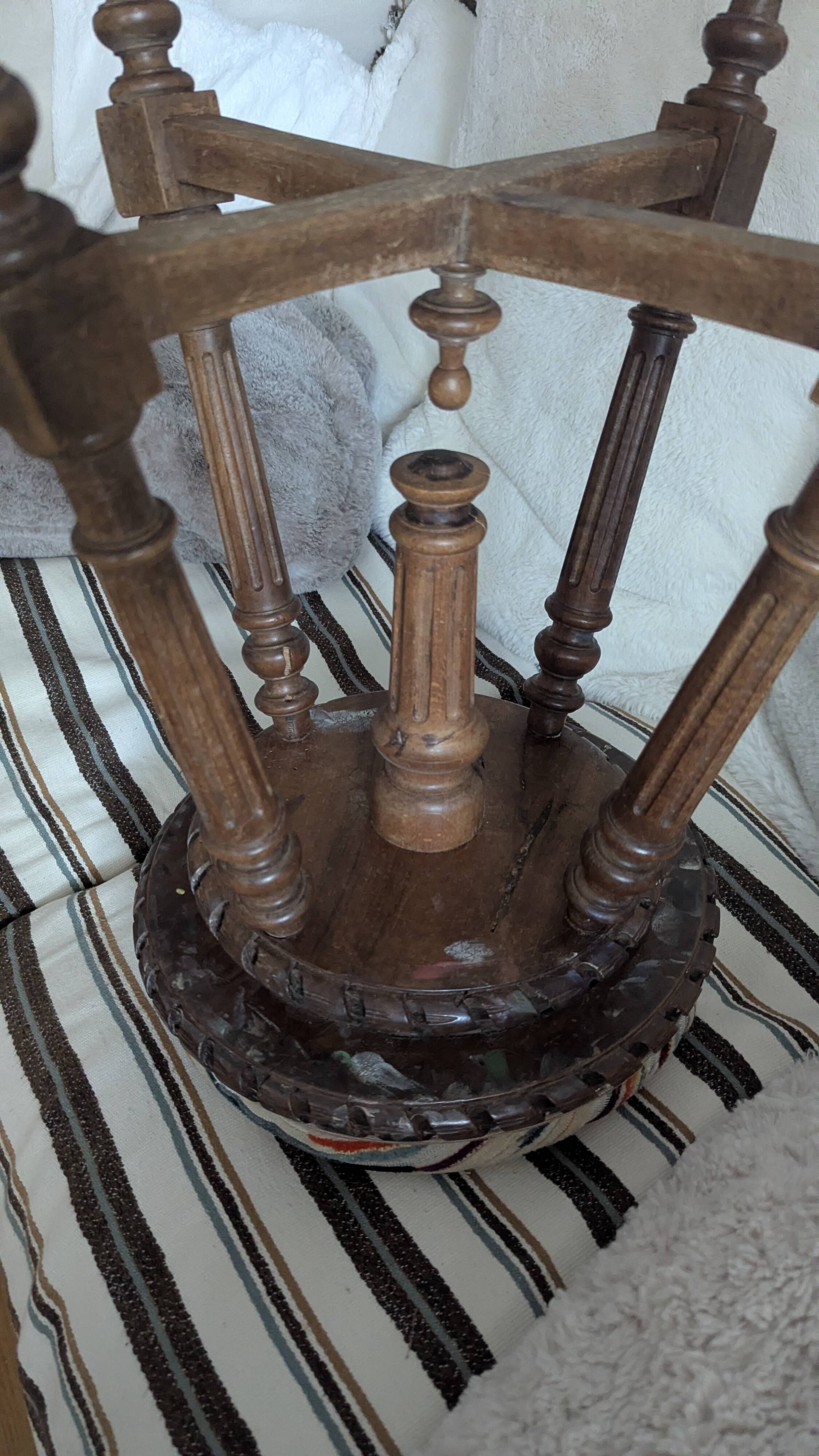 Antique piano stool