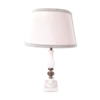 Brass and alabaster laying lamp