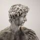 Antique garden sculpture The David in terracotta, Italy, 20th century