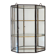 Vintage Wall Display Cabinet Glass, brass and mirror