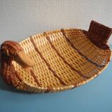 vintage wicker duck basket rattan basket