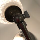 Lamp brass chrome 1940 adjustable gooseneck tulip Clichy
