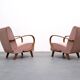 1930 Jindrich Halabala Bentwood Armchair in Pink Boucle