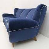 Canapé Art Déco Guglielmo Ulrich en Velours, Italie, 1940s