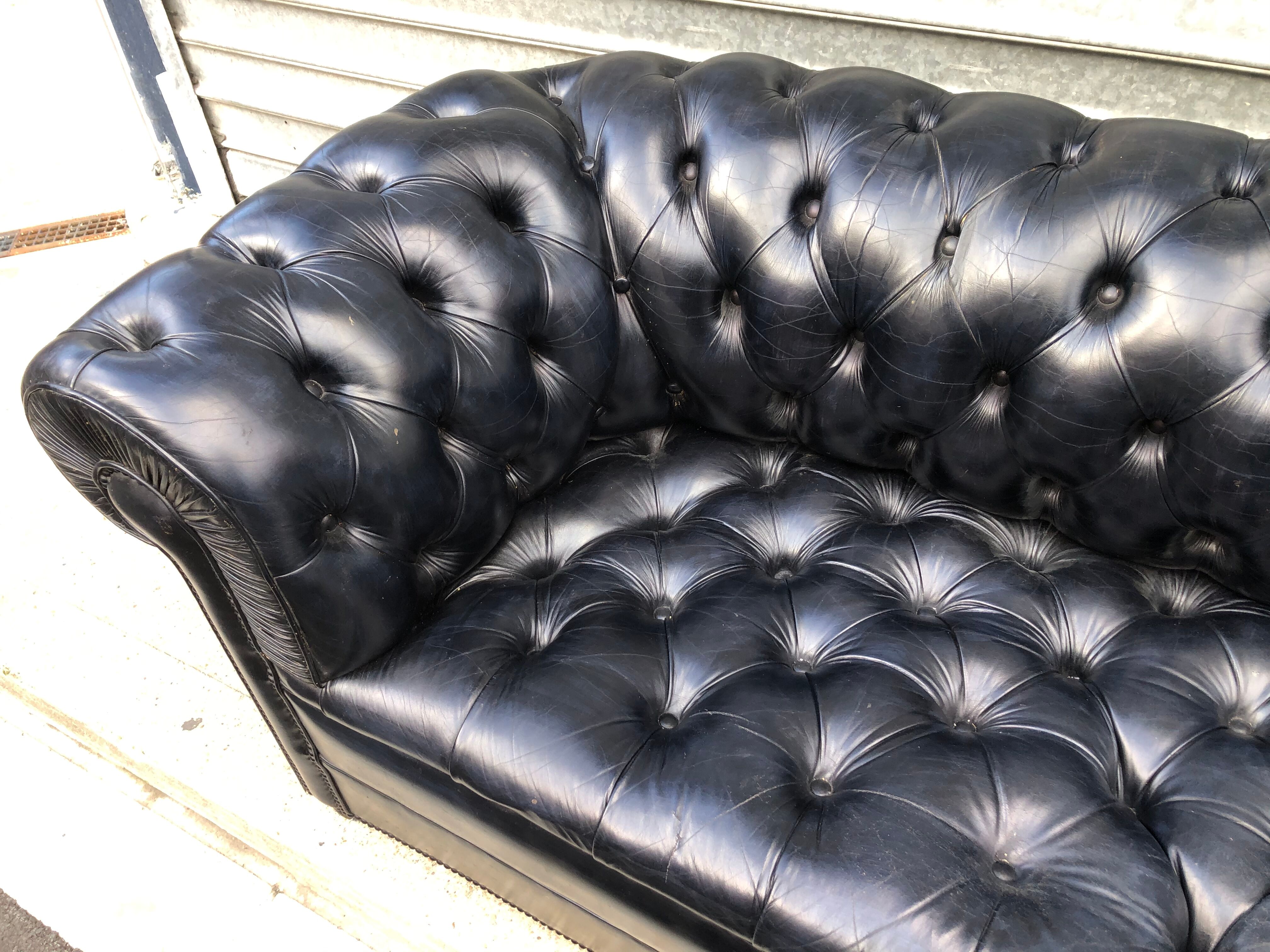 Chesterfield black sofa