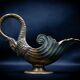 Bronze patinated pocket emptier with swan decoration by Max Le Verrier.