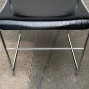 Set of minimalist postmodern stackable chairs, 1980s.