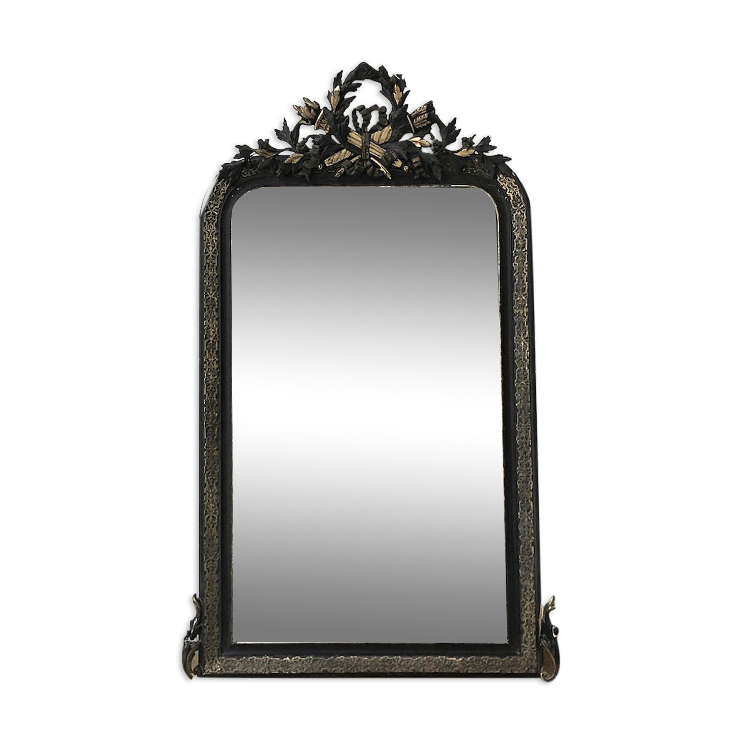 Louis Philippe mirror with pediment - 136x83cm