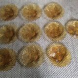 Series of 10 amber plates