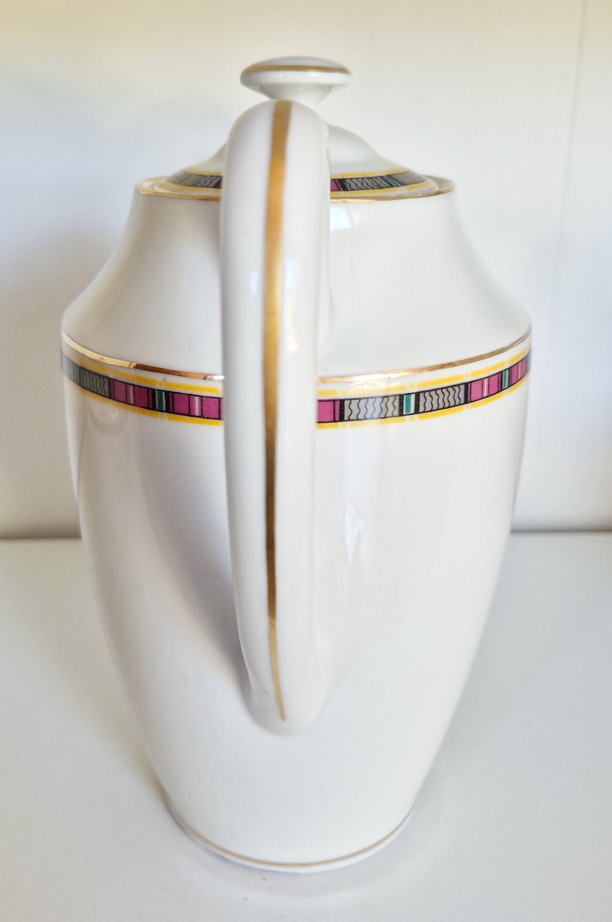 Limoges porcelain coffee service, vintage French.