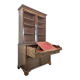 English mahogany writing desk bookcase