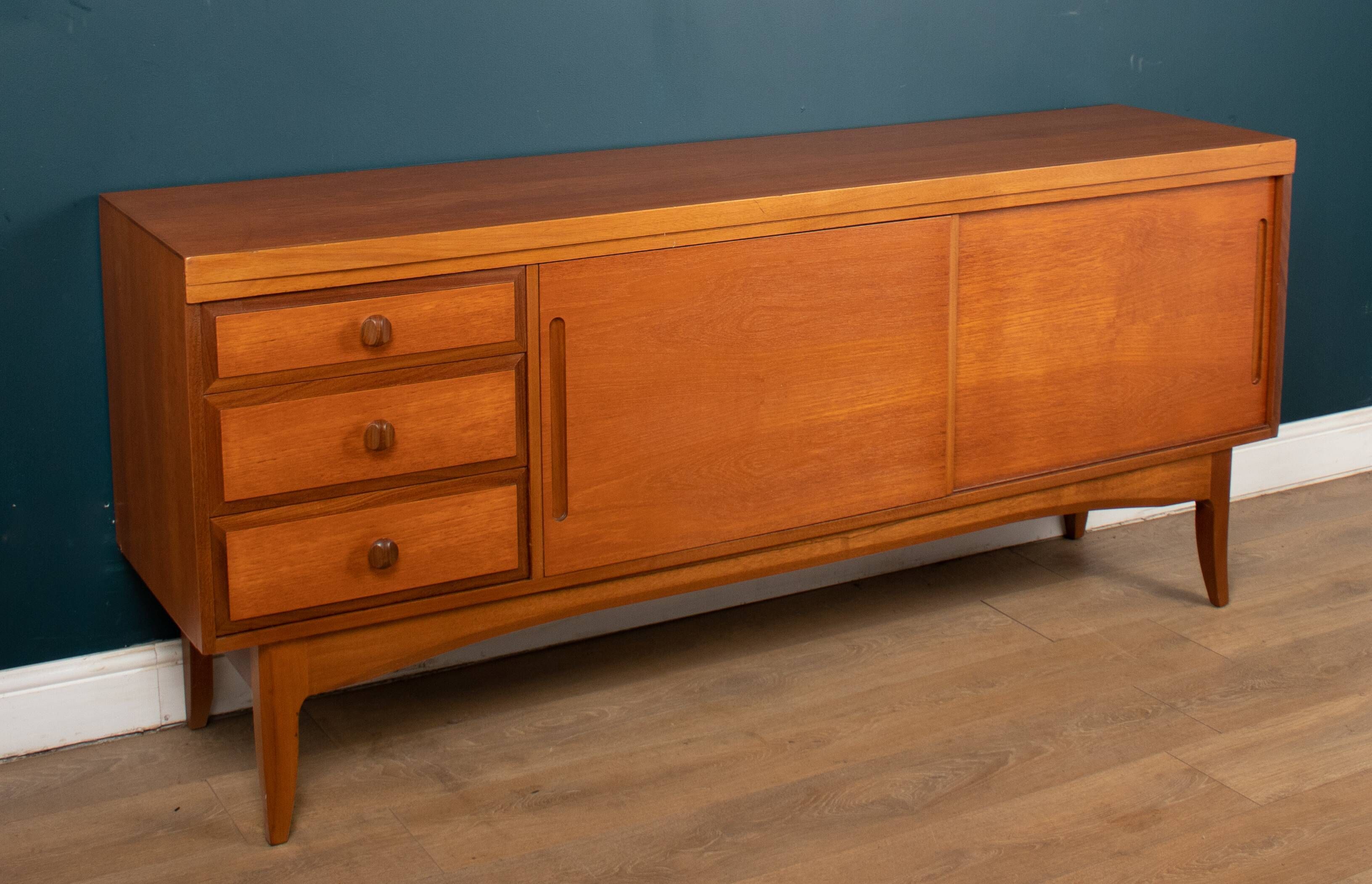 Retro Teak 1960s Short Sideboard By Uniflex