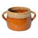 Glazed terracotta flowerpot