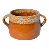Cache pot en terre cuite vernissé