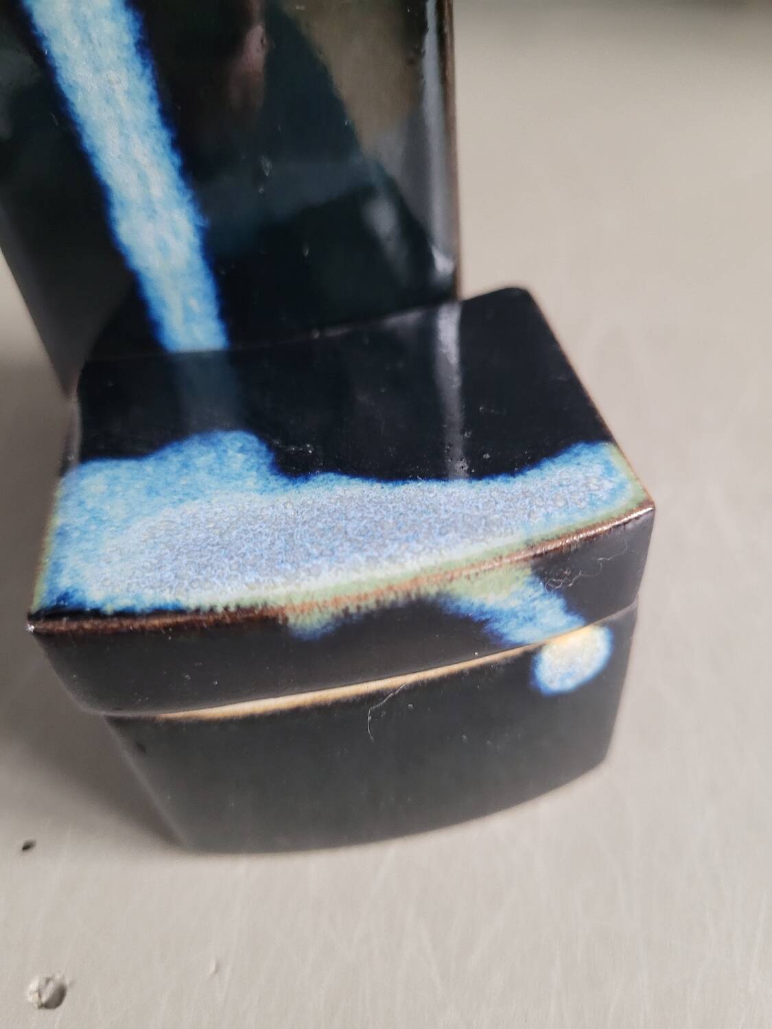 Vintage ceramic salt pepper mustard set