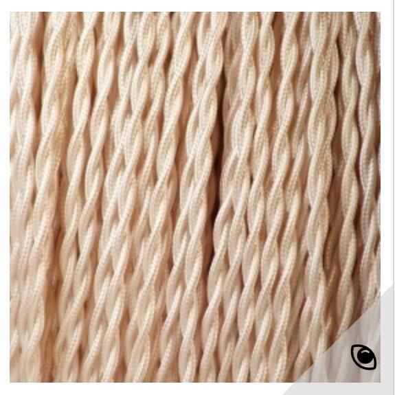 Ceramic lamp, fabric cable, cotton lampshade
