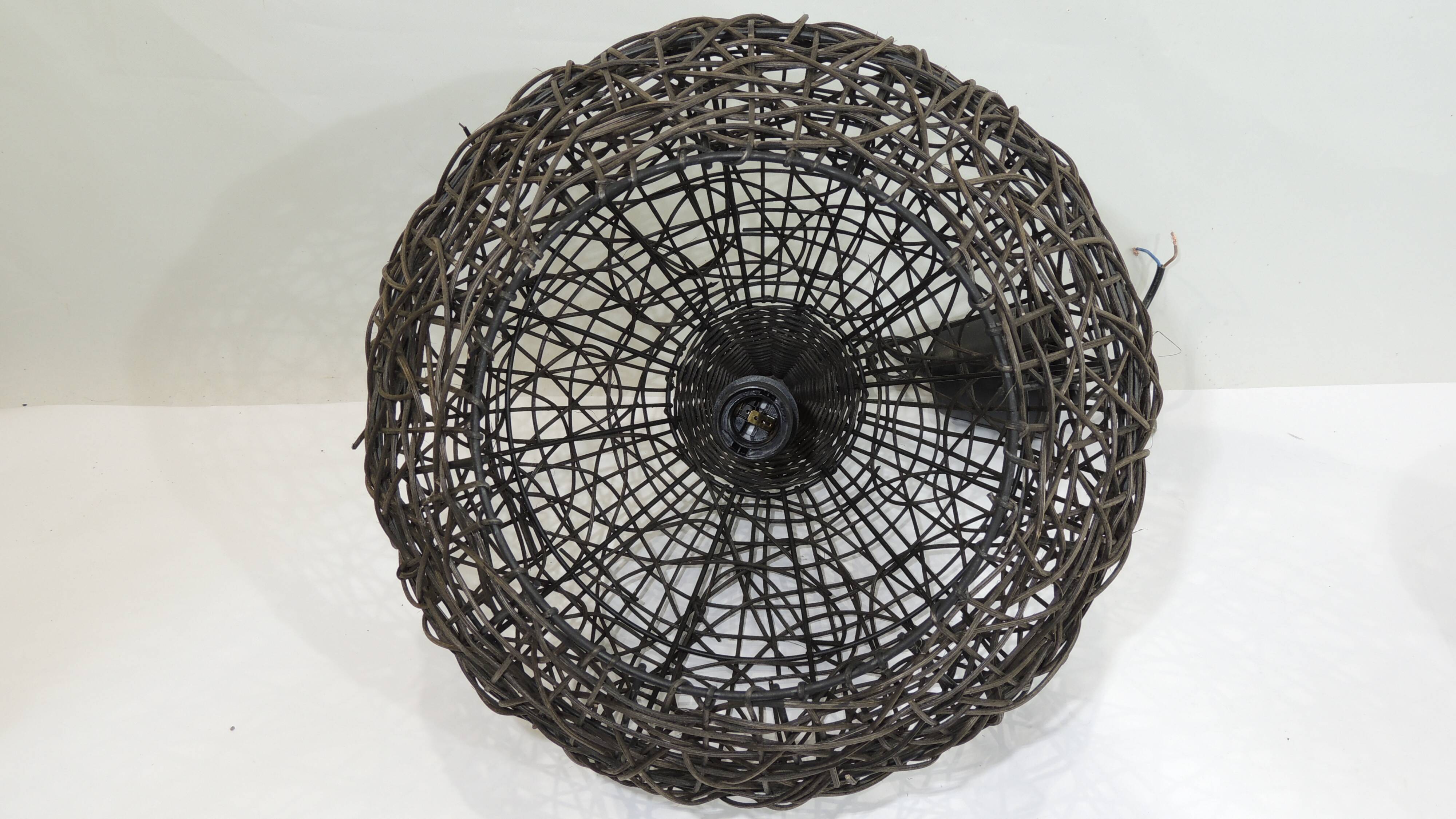 Brown rattan pendant lamp