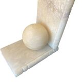 Pair of bookends, Alabaster, 1930s period