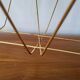 Vintage gold metal magazine rack 1950s-70s newspaper holder