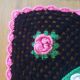 Set of 2 placemats in relief flowers crocheted vintage 70's hands