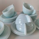 8 Opaline Mint Green Cups
