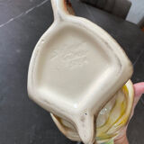 Vintage pitcher theiere earthenware saint clément monkey on pineapple